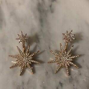 Gold Starburst Earrings